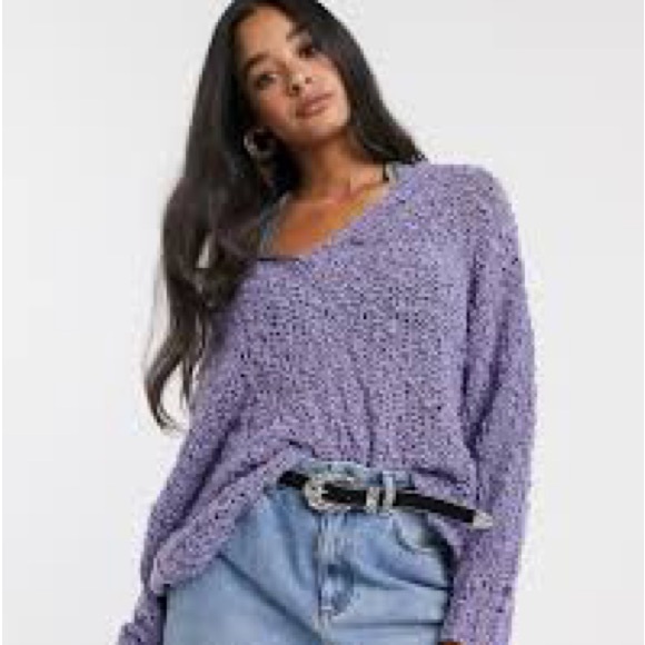 NEW Free People Sunday Shore Cotton Blend Chunky Oversized Sweater Sz XS - Picture 1 of 8